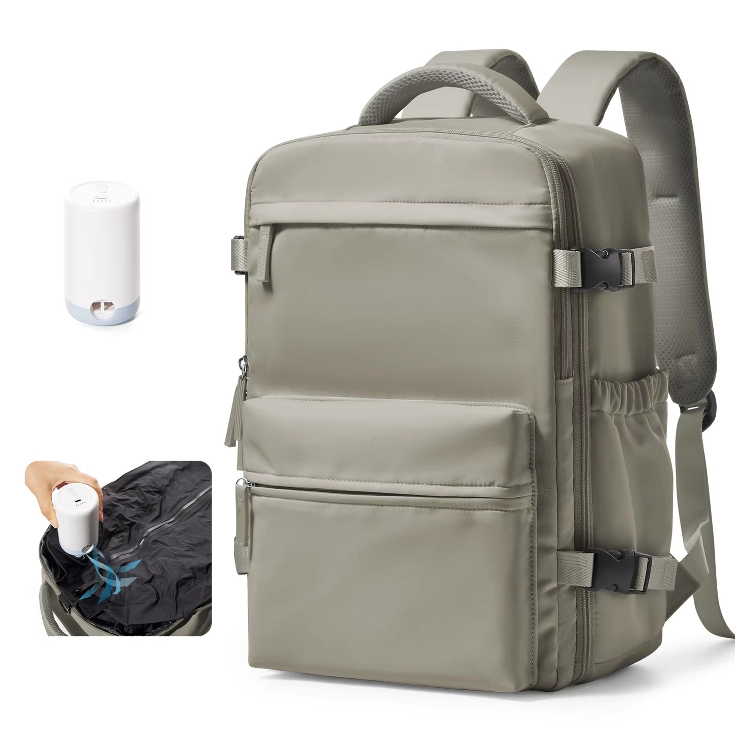 Men Vacuum Compression Backpack 15.6In Laptop Backpack Expand Hiking Vacuum Travel Backpack, Ryanair Backpack 40X20X25 Cabin Bag